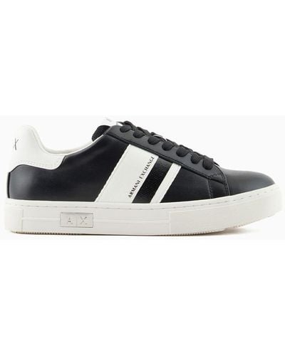 Armani Exchange Sneakers With Contrasting Details - Black