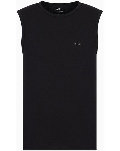 Armani Exchange Lounge Vest Tops - Black