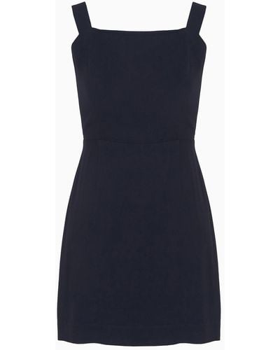 Armani Exchange A | X Armani Exchange Sleeveless Cut Out Tie Back Mini Dress - Blue