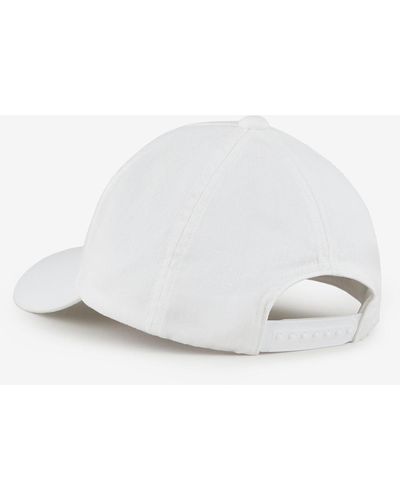 Armani Exchange Cappello da baseball in cotone con logo - Bianco