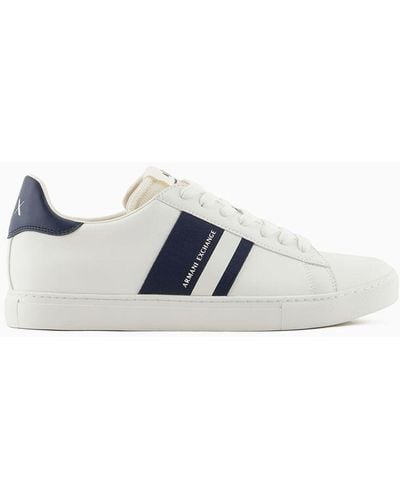 Armani Exchange Sneakers With Logo Patch - White