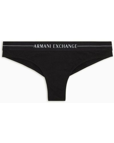 Armani Exchange Brazilian Briefs - Black
