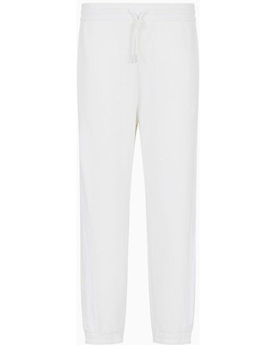 Armani Exchange Jogger Trousers With Logo Tape - White