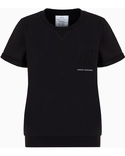 Armani Exchange Sweatshirt Aus French-terry-stoff - Schwarz