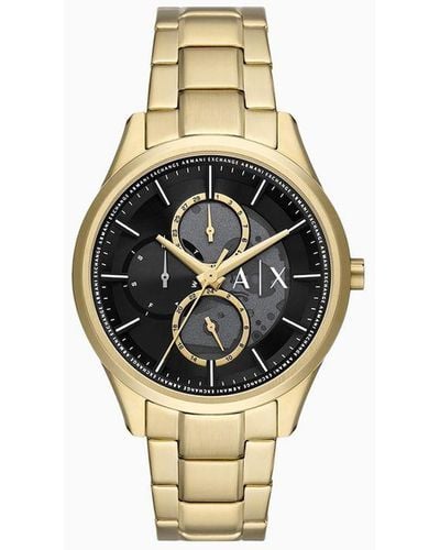 Armani Exchange Multifunction Gold-tone Stainless Steel Watch - Metallic
