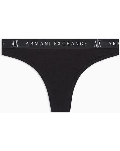 Armani Exchange Slip In Cotone Stretch - Nero