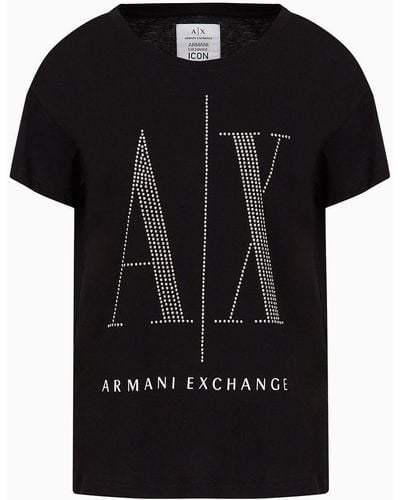 Armani Exchange T-shirt Coupe Classique En Jersey - Noir
