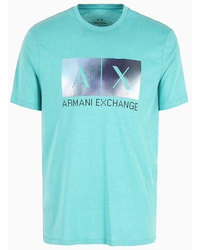 Armani Exchange Camisetas De Corte Estándar - Azul