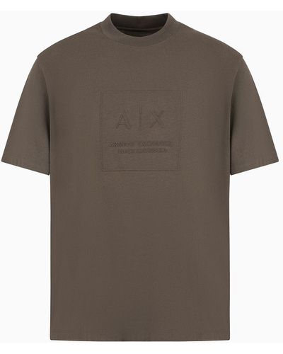 Armani Exchange Regular Fit T-shirts - Brown