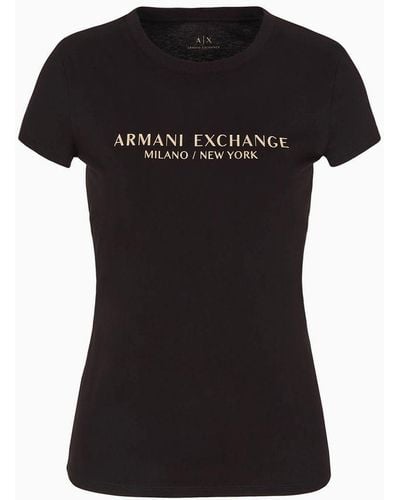 Armani Exchange T-shirt Ajustés - Noir