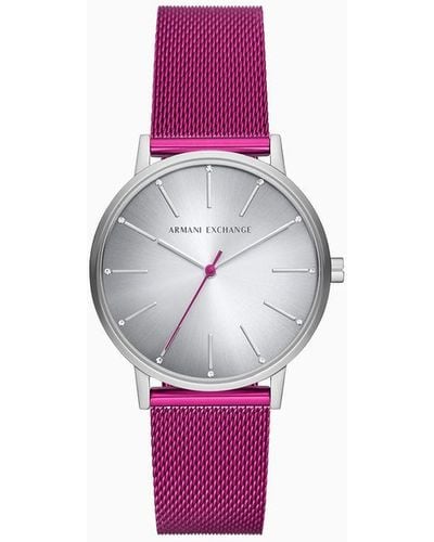 Armani Exchange Steel Strap Watches - Pink