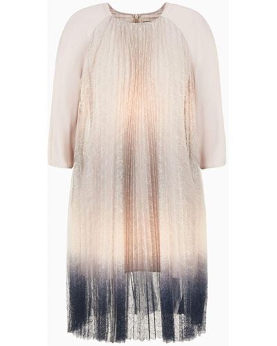 Armani Exchange Pleated Lace Dress - Multicolor