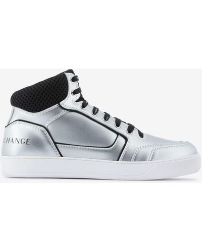 Armani Exchange Action Leather High Top Trainers - Multicolour