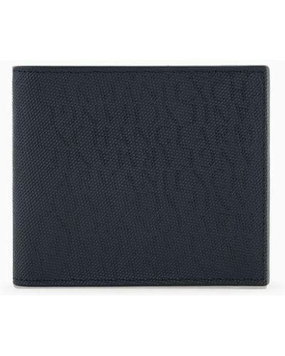 Armani Exchange Portefeuille Avec Logo Intégral - Bleu