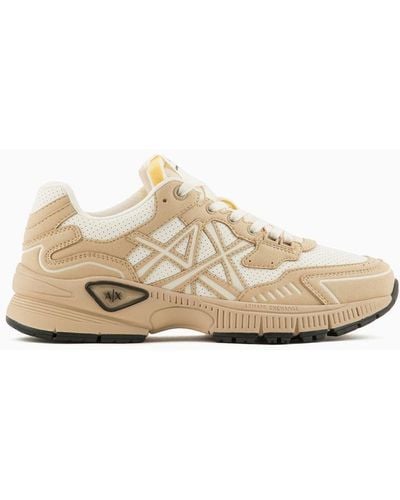 Armani Exchange Trainers With Tank Sole - Natural