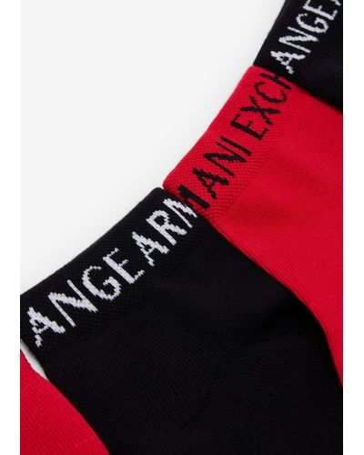 Armani Exchange Short Sponge Socks - Red