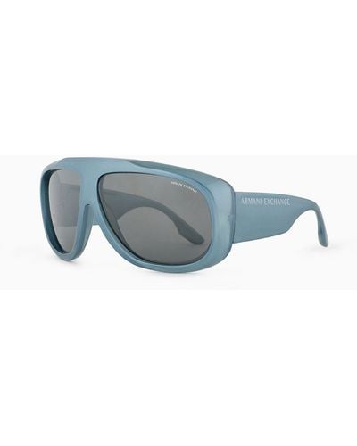 Armani Exchange Chunky Frame Sunglasses - Blue