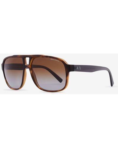 Armani Exchange Two Tone Tinited Sunglasses - Brown