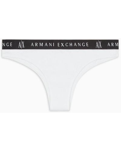 Armani Exchange Slip In Cotone Stretch - Bianco