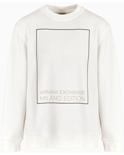 Armani Exchange Sudaderas Sin Capucha - Blanco