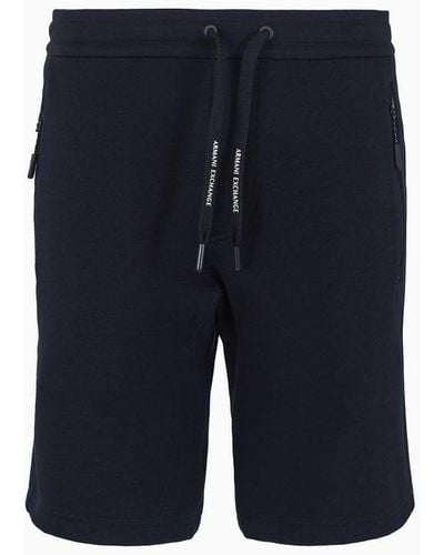 Armani Exchange Milano New York Fleece Shorts - Blue