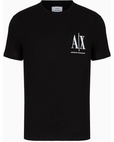 Armani Exchange Icon Logo Regular Fit T-shirt - Black