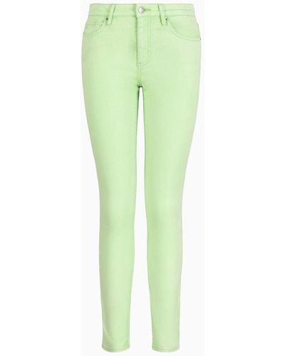 Armani Exchange J01 Super Skinny Jeans In Comfort Cotton Denim - Green
