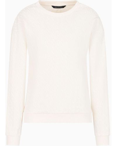 Armani Exchange Sweatshirts Without Hood - White