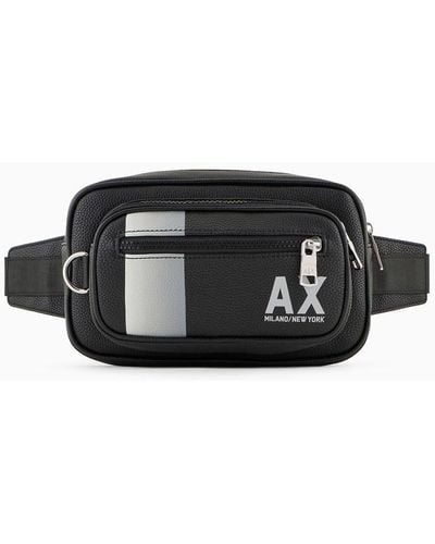 Armani Exchange Bum Bag With Contrasting Band And Logo - Black