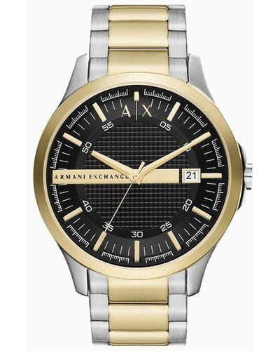 Armani Exchange Three-hand Date Two-tone Stainless Steel Watch - Multicolor