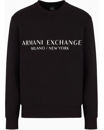 Armani Exchange Sudadera con rond en coton - Negro