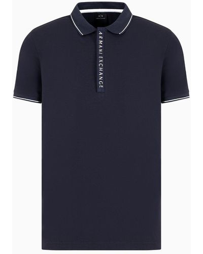 Armani Exchange Stretch Jersey Slim Fit Polo Shirt - Black