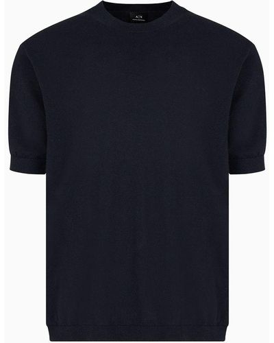 Armani Exchange Knitted Tops - Blue