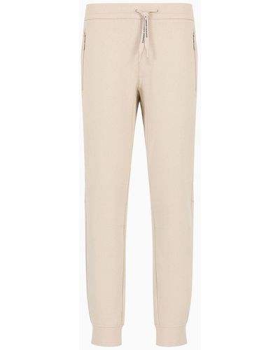 Armani Exchange Pantaloni Jogger In French Terry Di Cotone - Neutro