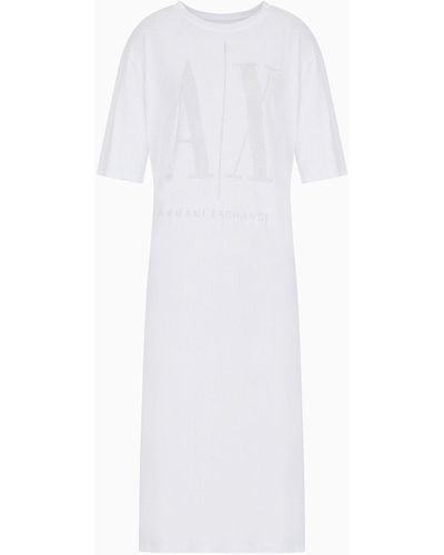 Armani Exchange Longue Robe - Blanc