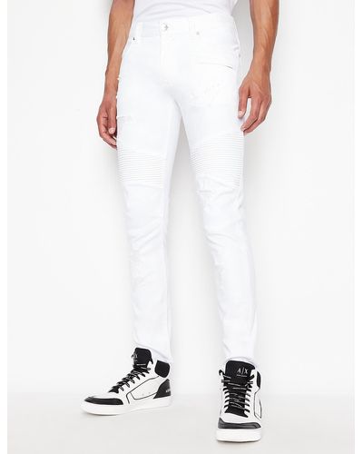 Armani Exchange J27 Skinny Stretch Denim Jeans - White