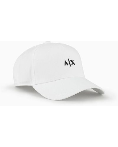 Armani Exchange Mini Logo Baseball Cap - White