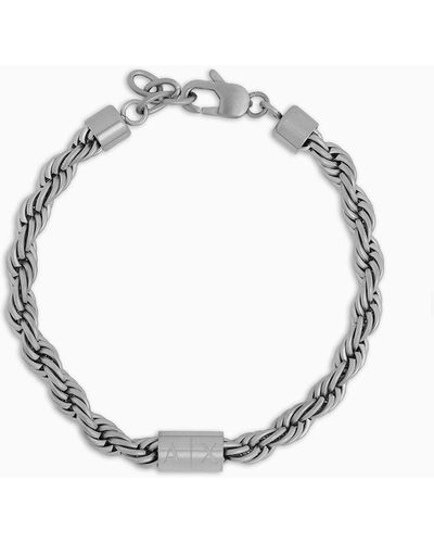 Armani Exchange Stainless Steel Chain Bracelet - Metallic