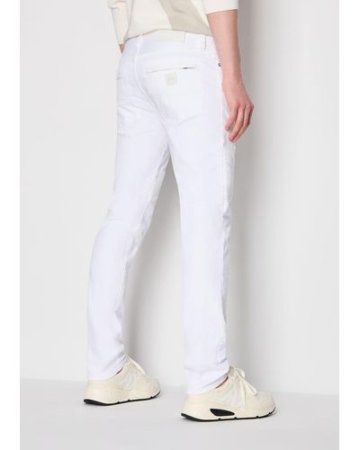 Armani Exchange Armani Exchange - J27 Skinny Biker Stretch Cotton Denim Jeans - White