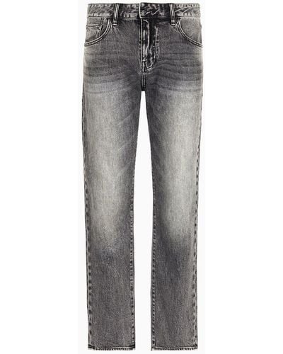 Armani Exchange J13 Slim Fit Jeans In Indigo Denim - Grey