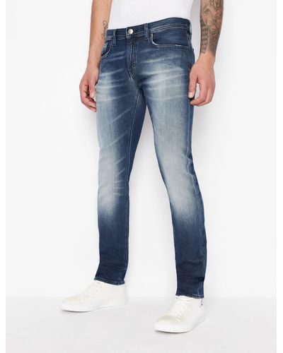 Armani Exchange J13 Slim Fit Comfort Denim Jeans - Blue