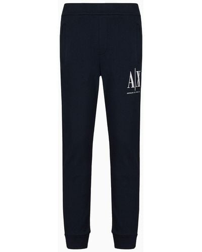 Armani Exchange Chino Trousers In Gabardine - Blue