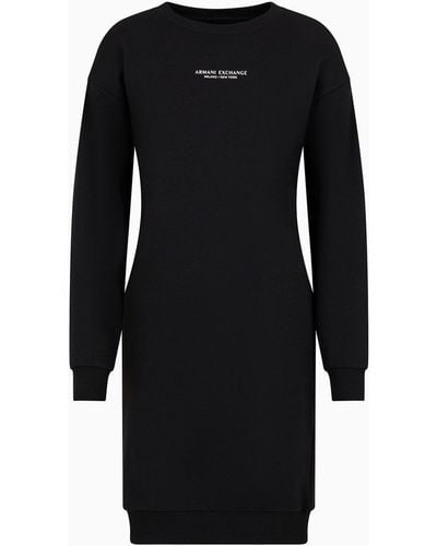 Armani Exchange Milano New York Sweatshirt Dress - Black