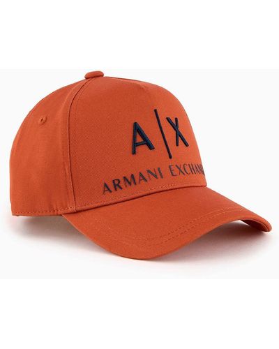 Armani Exchange Cappello Con Visiera Con Logo - Arancione