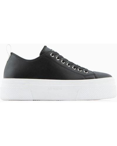 Armani Exchange Sneakers In Action Leather - Multicolor