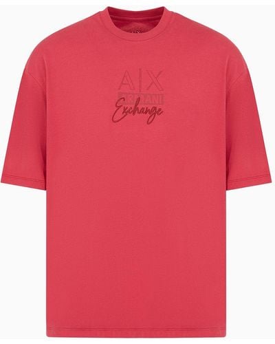 Armani Exchange Camisetas De Corte Desenfadado - Rojo