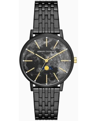 Armani Exchange Uhrenstahlarmbänder - Schwarz