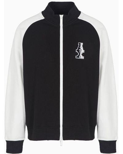 Armani Exchange Zip-up Sweatshirts - Black