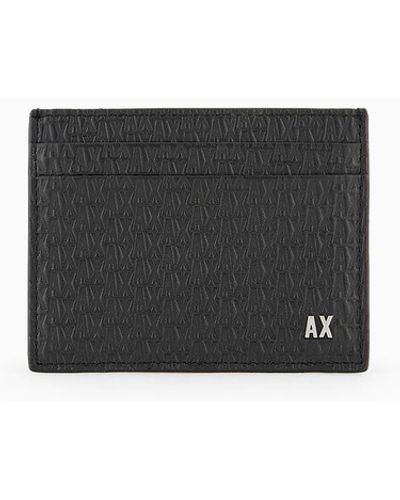 Armani Exchange A | X Armani Exchange Armani Exchange Debossed Card Case Nero-black - White
