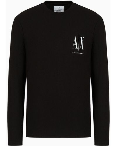 Armani Exchange T-shirt À Manches Longues - Noir